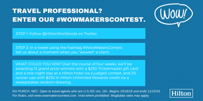 Hilton #WowMakersContest and Sweepstakes