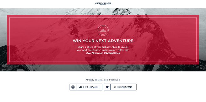 AEO #WeAllCan Adventure Together Instant Win Game