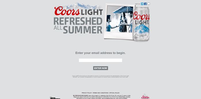 20 Fresh Sweepstakes You Need To Enter This Summer - 8797 Coors Light RefresheD All Summer