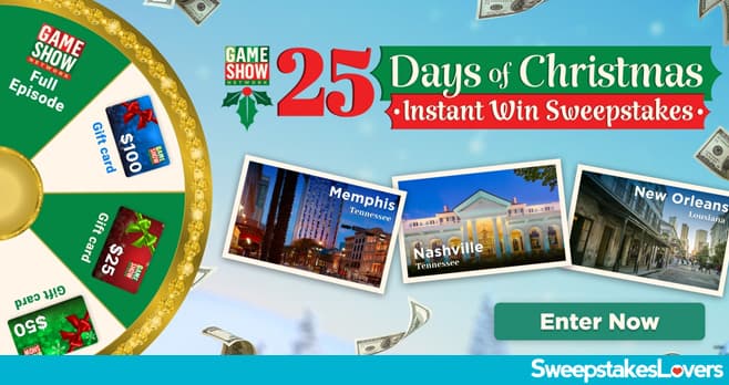 Game Show Network 25 Days of Christmas Instant Win Sweepstakes 2024