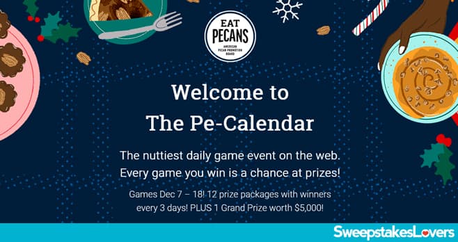 American Pecan Promotion Board Pe-Calendar Holiday Sweepstakes 2023