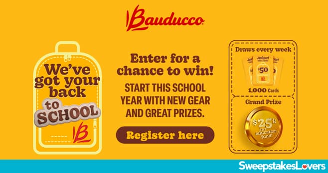 Bauducco Back to School Sweepstakes 2024