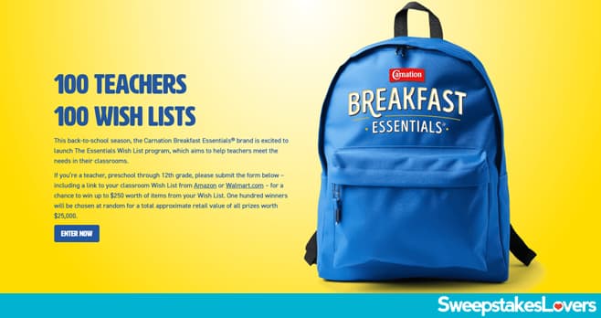 Carnation Breakfast Essentials Wish List Giveaway 2024