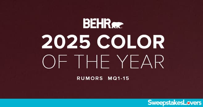 Behr Color of the Year Sweepstakes 2024