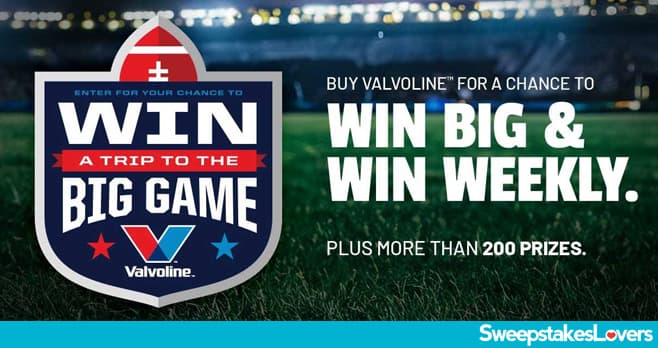 Valvoline Big Game Sweepstakes 2024