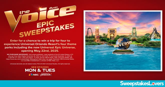 NBC The Voice Epic Sweepstakes 2024