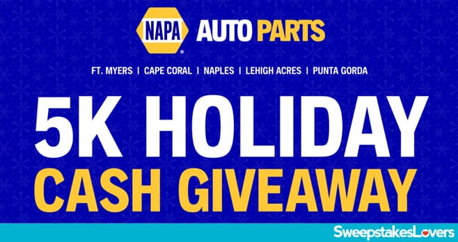 NAPA Auto Parts Holiday Cash Giveaway 2024